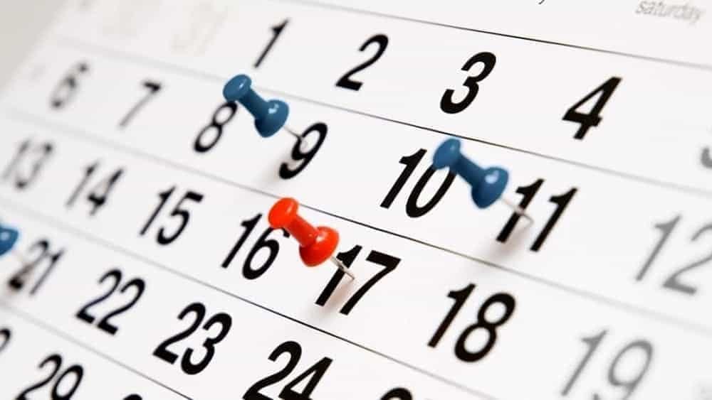 Calendario festività 2021